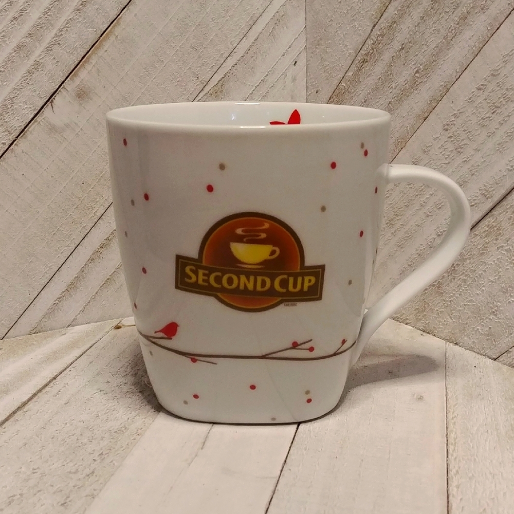Second Cup Ceramic Red Bird Mug